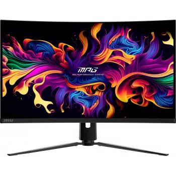 MSI MPG 321CURX QD-OLED arvutimonitor 80 cm (31,5 tolli) 3840 x 2160 pikslit 4K Ultra HD must