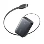 Akupank Anker Nano 45W sisseehitatud sissetõmmatava USB-C kaabliga A1638H11 10000 mAh Must