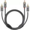 Audio kaabel WENTRONIC Goobay 65293 — 2 m, 2×RCA male to 2×RCA male, copper, gold-plated contacts, magnetic shielding, hall