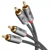 Audio kaabel WENTRONIC Goobay 65293 — 2 m, 2×RCA male to 2×RCA male, copper, gold-plated contacts, magnetic shielding, hall