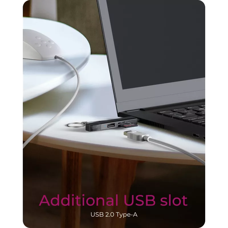 Kaardilugeja icybox 61179 — USB 3.2 Gen1 3-in-1, USB USB-C ja Type-A pistikud