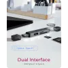 Kaardilugeja icybox 61179 — USB 3.2 Gen1 3-in-1, USB USB-C ja Type-A pistikud