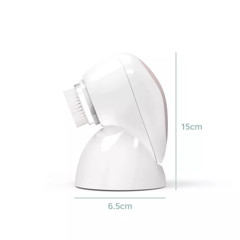 HoMedics FAC-600-EU näopuhastushari Pulsatsioon Roosakuldne, valge Aku