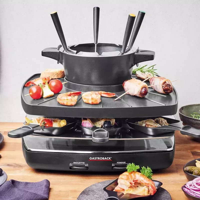 Raclette Fondue Set Gastroback Family And Friends
