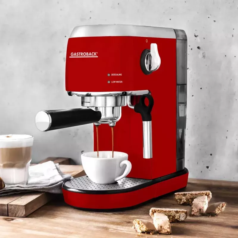 Espressomasin Gastroback Design Espresso Piccolo 1.5 L 1400 W punane