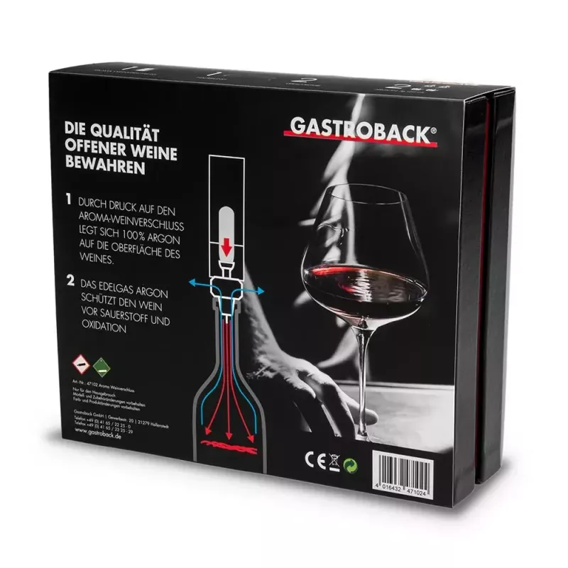 Dekanterikork Gastroback Aroma 47102 Must Roostevaba Teras