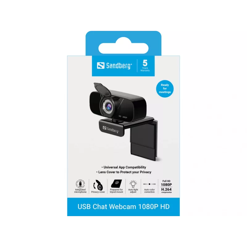 Veebikaamera Sandberg USB Chat Webcam 1080P HD