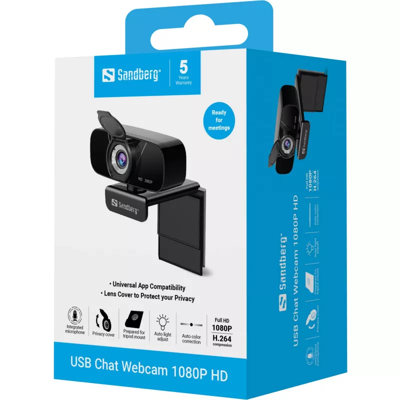 Veebikaamera Sandberg USB Chat Webcam 1080P HD