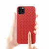 Devia pehme telefoniümbris iPhone 11 Pro jaoks — punutud mustriga, punane