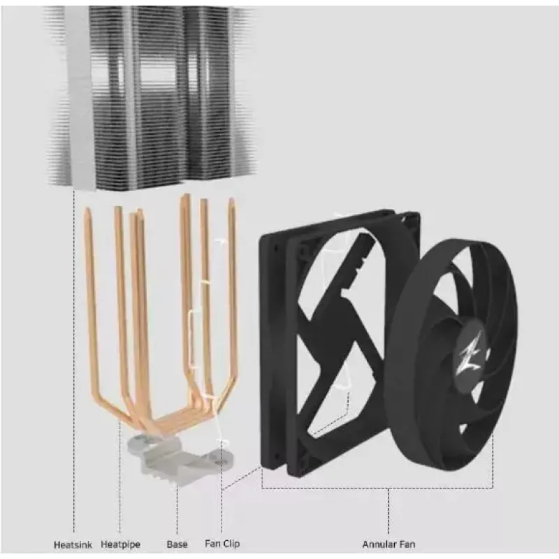 CPU jahuti ZALMAN CNPS10X PERFORMA ST 120mm ventilaatori ja 4 soojustoruga