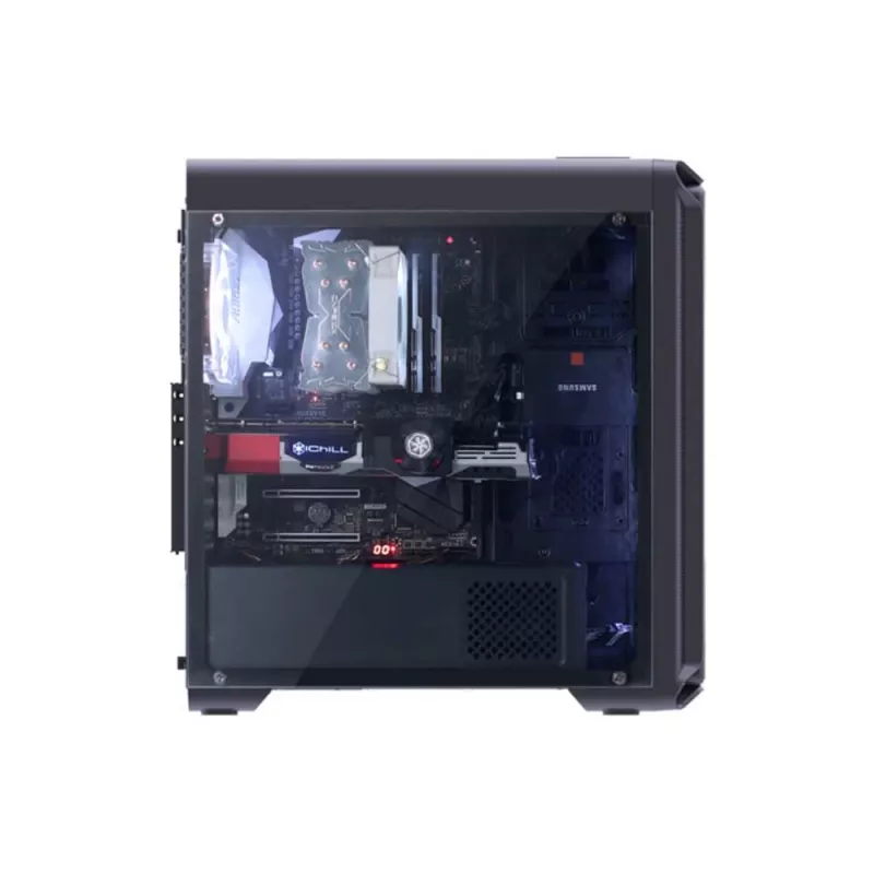 Zalman i3 Midi-Tower Case - Must aknaga Midi Torn