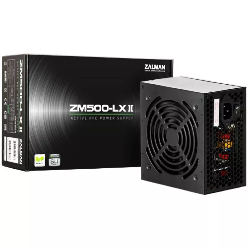 Zalman ZM500-LXII toiteplokk 500 W 20+4 pin ATX ATX Must