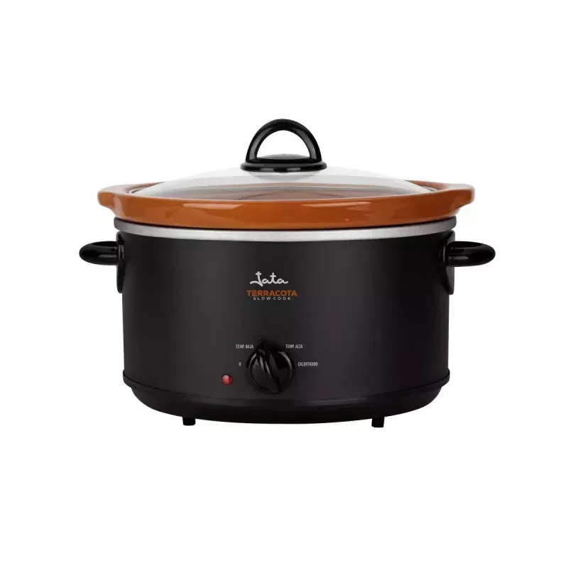 Aeglane pliit JATA JEOL2135 3,5L 180W Must Terrakota