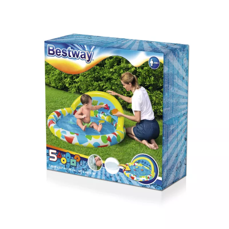 Täispuhutav bassein Bestway 52378, mõõdud 47 tolli x 46 tolli x 18 tolli (täispuhutav koduaia bassein)