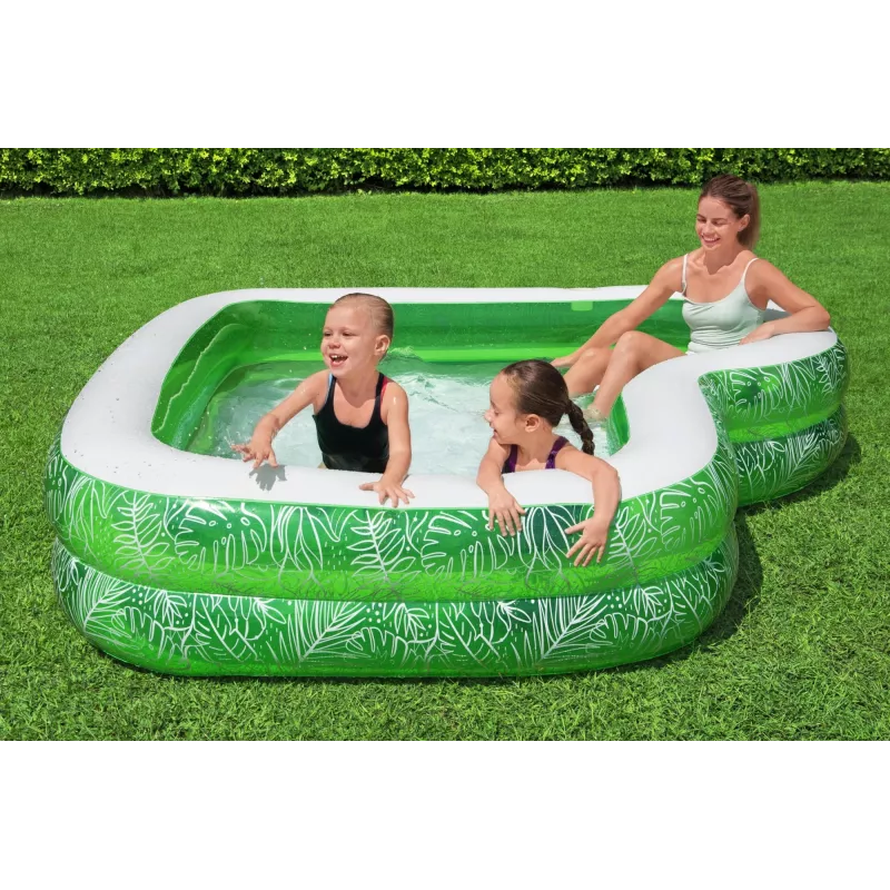 Bestway 7'7 inch x 7'7 inch x 20 inch/2,31m x 2,31m x 51cm Tropical Paradise perebassein