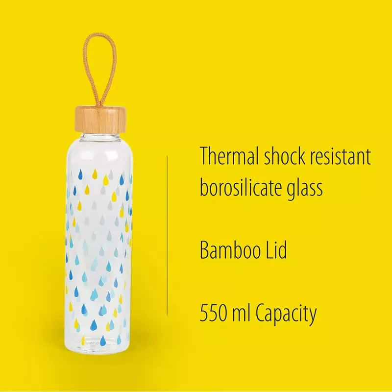 Klaaspudel Cambridge CM06991 550 ml bambusest kaanega