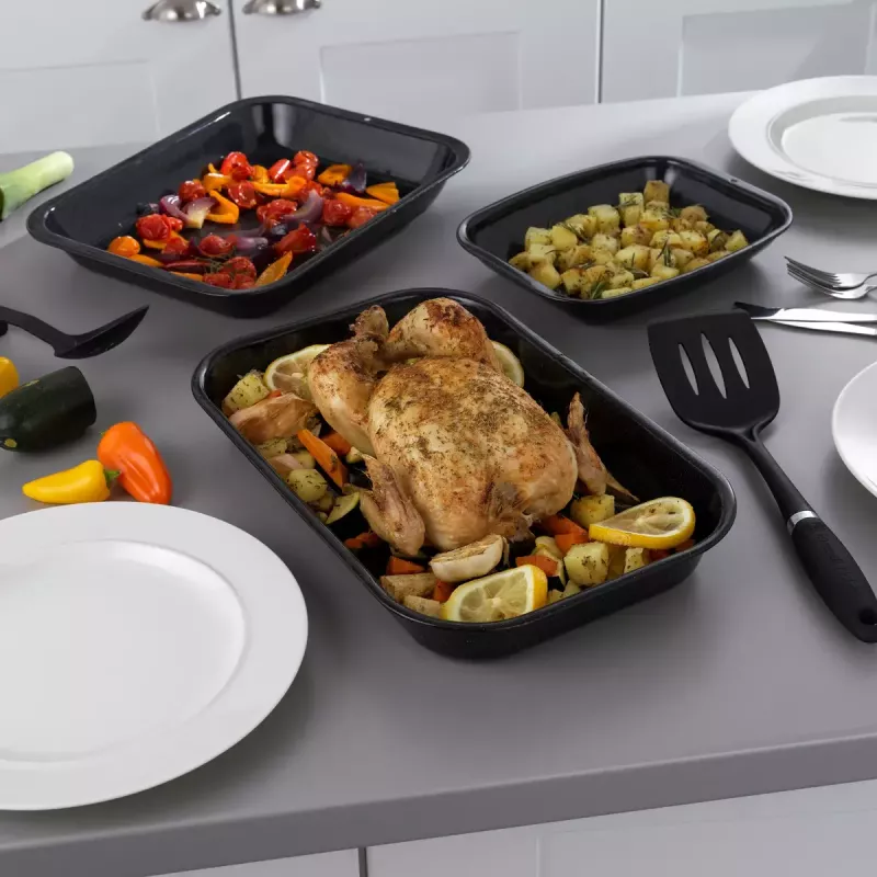 Küpsetusplaadi ja lõikelaudade komplekt Russell Hobbs CW207011EU 3 tk — küpsetusplaat ja kaks lõikelauda