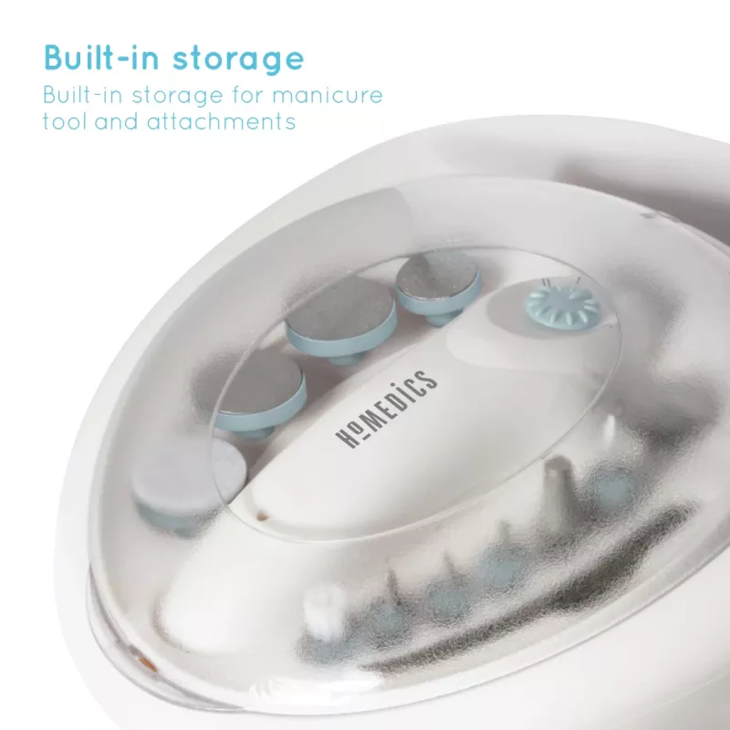 Maniküüri-pediküüri tööriistakomplekt HoMedics MAN-3023A-EU 2 otsakut Plastikust Sinine Valge