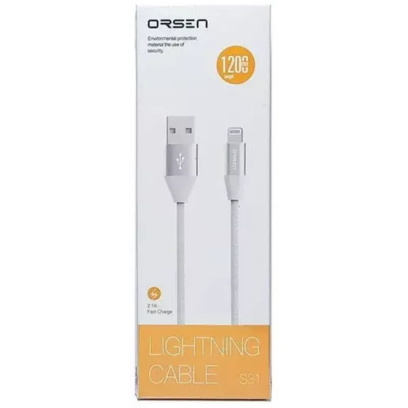 Micro USB andmekaabel Orsen S32 2.1A 1.2 m hall