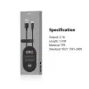 USB-A - USB-C kaabel Orsen S9C 1 m, 2,1 A, must