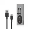 USB-A - USB-C kaabel Orsen S9C 1 m, 2,1 A, must