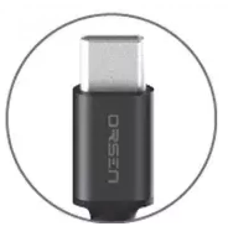 USB-A - USB-C kaabel Orsen S9C 1 m, 2,1 A, must