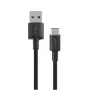 USB-A - USB-C kaabel Orsen S9C 1 m, 2,1 A, must