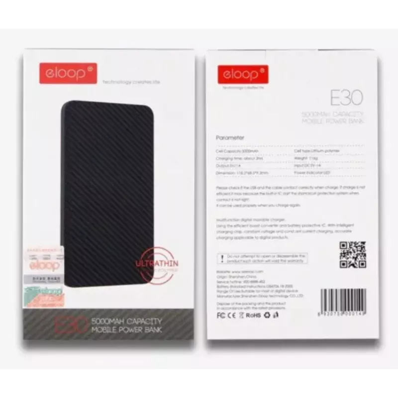 Kaasaskantav akupank Eloop E30 5000mAh