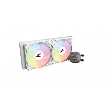 Zalman ALPHA24 valge protsessori vedelikjahutus 240mm radiaator 2 x 120mm ventilaatorit ARGB pump Kahe protsessoriga ühilduv universaalne vedelikjahuti 12 cm