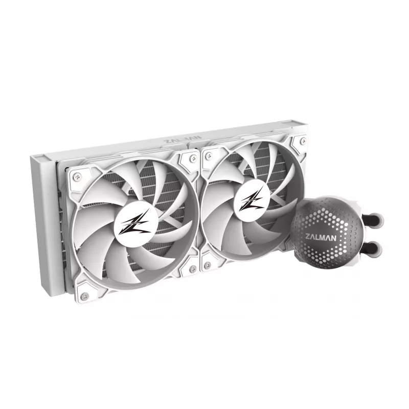 Zalman ALPHA28 Valge CPU vedelikjahutus 280mm radiaator 2 x 140mm ventilaator ARGB pump Kahe protsessori vedelikjahutuskomplekt 14 cm