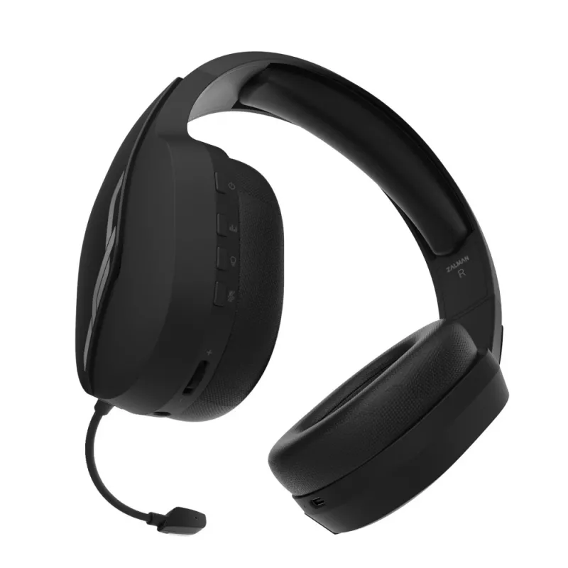 Zalman HPS700 Must Peakomplekt Juhtmevaba Mänguri Peakomplekt Peapaelaga
