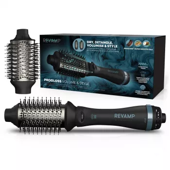 Revamp Progloss Volume & Style Hot Brush Style kuum õhuhari Soe Must 1000 W 3 m