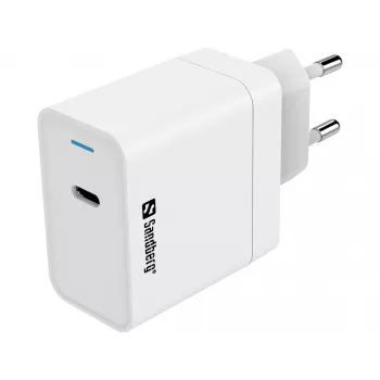 Sandberg USB-C PD65W EU vahelduvvoolulaadija, siseruumides, universaalne, valge