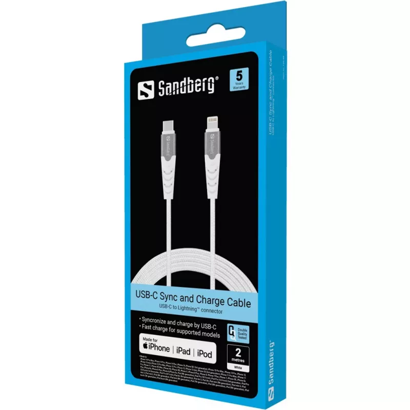Sandberg USB-C PD to Lightning MFI 2M PRO kaabel 2m Lightning USB C