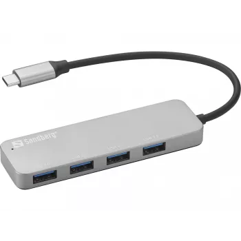 USB-jaotur Sandberg USB-C kuni 4x USB 3.0 Hub SAVER