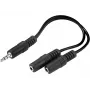 Audiopistik Sandberg MiniJack 1->2 502-16