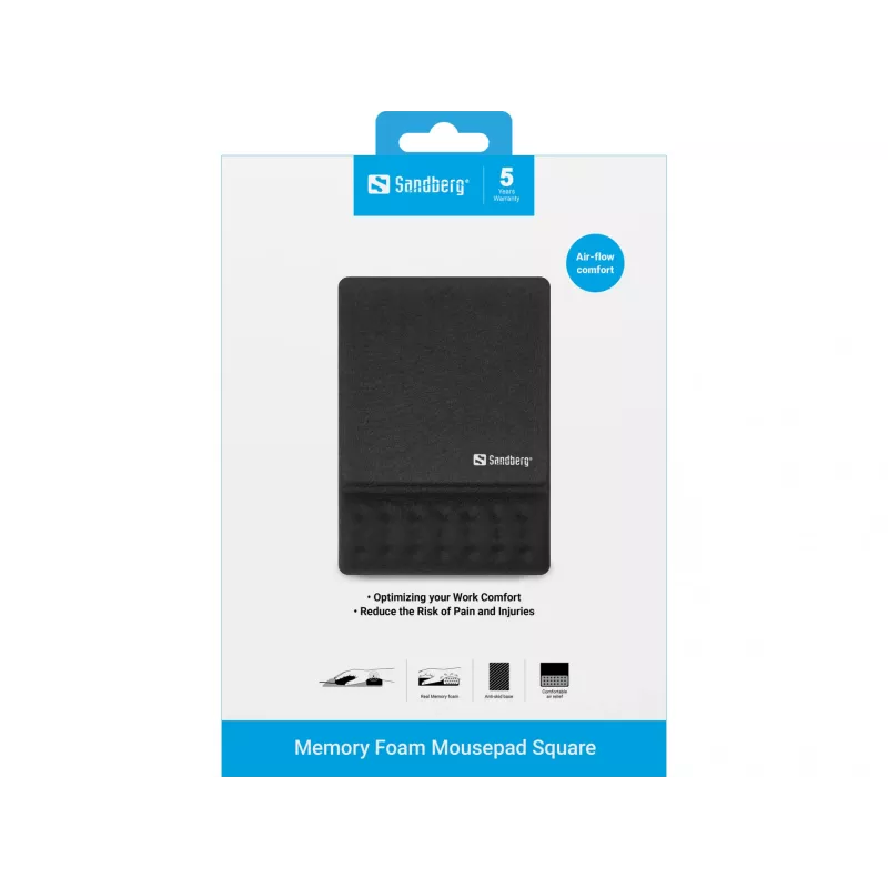 hiirpad Sandberg Memory Foam hiirpad Square