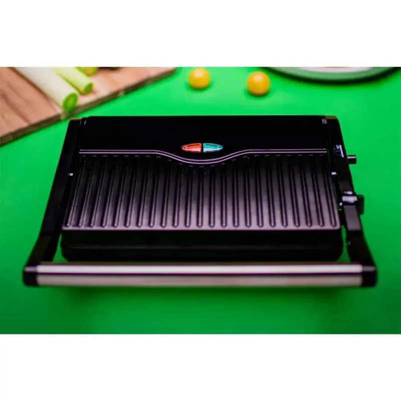 Kontaktgrill JATA JEGR1107 1000W Must roostevaba teras Pöördnuppjuhtimine