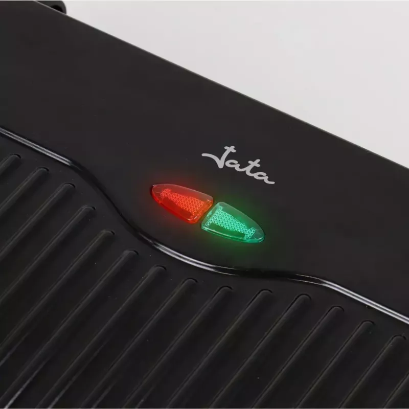 Kontaktgrill JATA JEGR1107 1000W Must roostevaba teras Pöördnuppjuhtimine