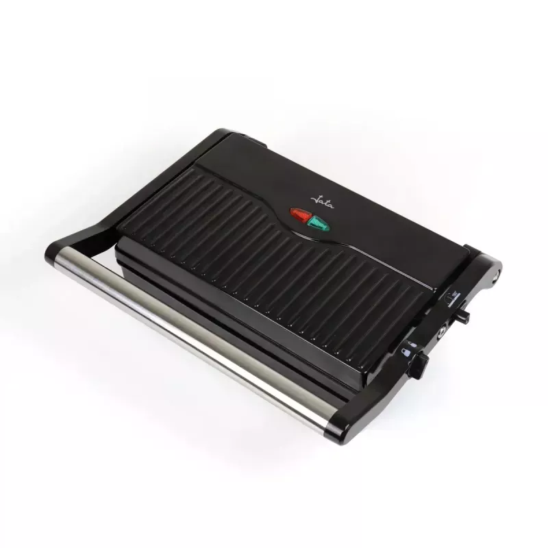 Kontaktgrill JATA JEGR1107 1000W Must roostevaba teras Pöördnuppjuhtimine
