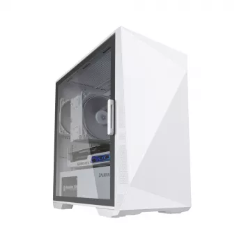 Zalman Z1 Iceberg Valge – mATX keskvormi arvutikorpus/2 eelpaigaldatud 120 mm ventilaatorit