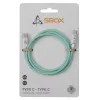 SBOX kaabel USB TYPE C -> USB TYPE C M/M 1M roheline 60W