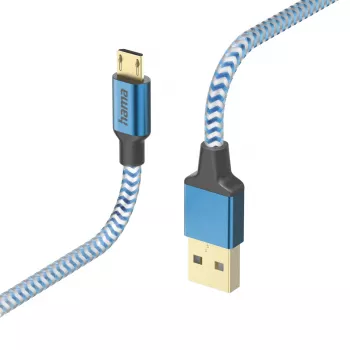 Hama peegelduv USB-kaabel USB 2.0 1,5 m USB A Micro-USB B sinine