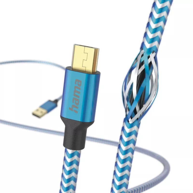 Hama peegelduv USB-kaabel USB 2.0 1,5 m USB A Micro-USB B sinine