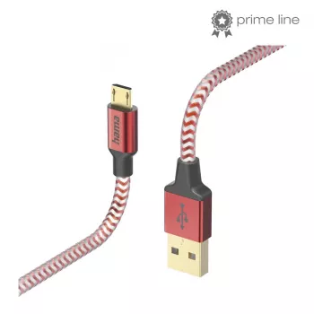 Hama Reflective USB-kaabel USB 2.0 1,5 m USB A Micro-USB B punane
