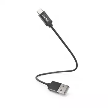 Hama 00201600 USB-kaabel USB 2.0 0,2 m USB A USB C Must