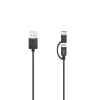 Hama 00200616 USB-kaabel USB 2.0 0,75 m USB A USB C/Micro-USB A Must