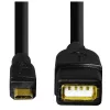 Hama 173892 USB-kaabel USB 2.0 0,15 m Micro-USB B USB A Must