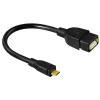 Hama 173892 USB-kaabel USB 2.0 0,15 m Micro-USB B USB A Must