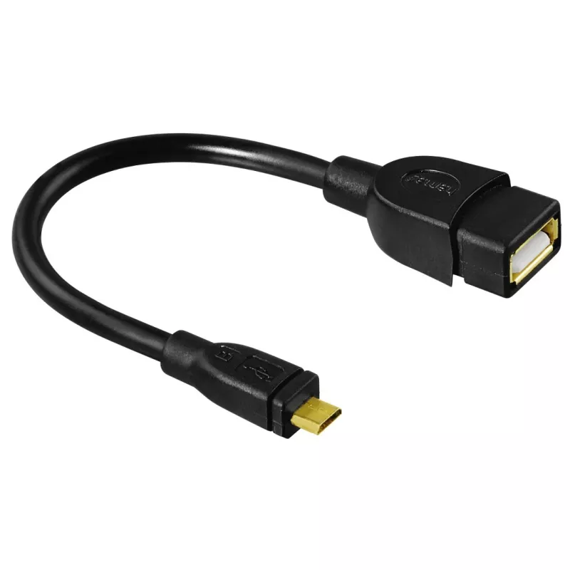 Hama 173892 USB-kaabel USB 2.0 0,15 m Micro-USB B USB A Must